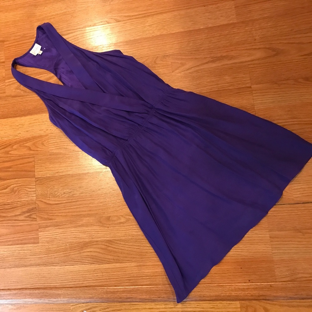 Parker Purple Sleeveless Mini Dress